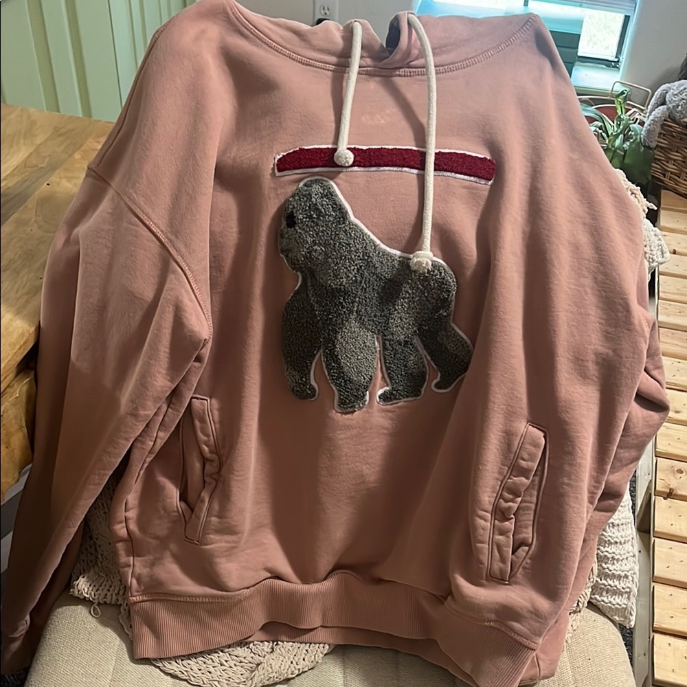 Pink Gorilla Appliqué Sweatshirt